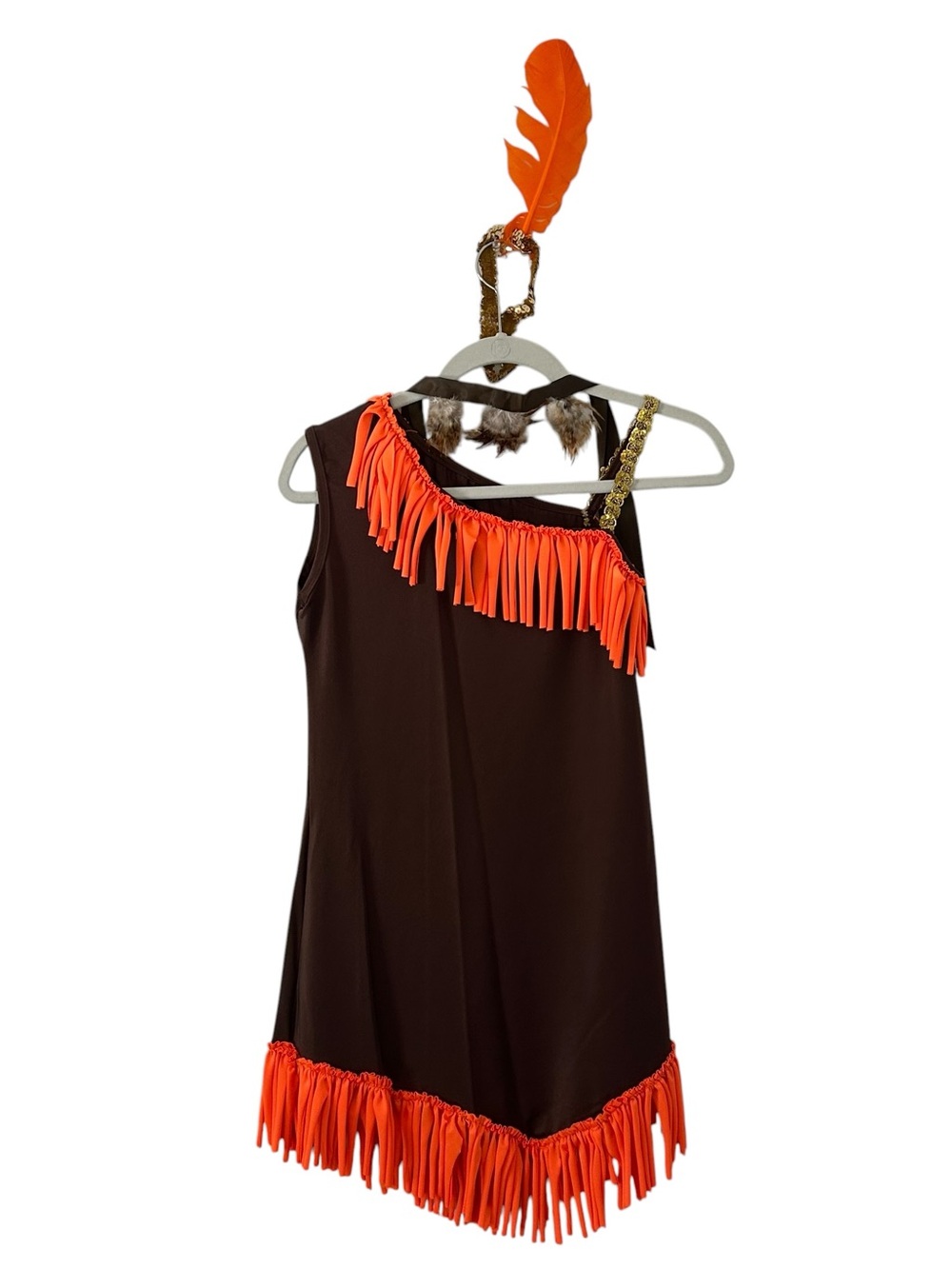 Native American Indian Dance Costume Feather Accessories Dress Set Womens Medium